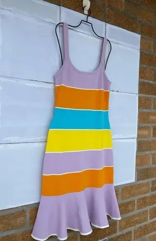 Tanya Taylor Noreen Colorblock Dress large