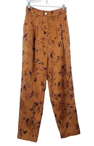 House of Harlow1960 x Revolve Floral & Birds Print High Rise Pants Yellow