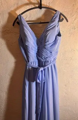 Kennedy Blue Blue Sleeveless Maxi Gown with Plunge Neckline for Weddings