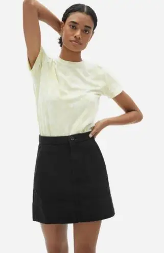 Everlane  Black Denim Women 00 Short Basic Everyday The Stamp Canvas Mini Skort