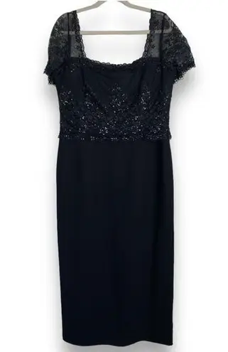 Terani Couture Mother of the Bride Groom Black Formal Dress Size 16 Sequins