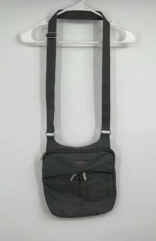 Baggallini Gray Sling Bag Crossbody Purse Tote Pockets Packable Adjustable