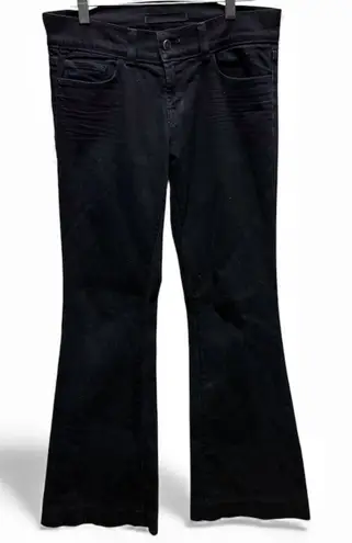 J Brand  Jeans Women's W-27, Inseam-32 Black Denim Flare 5 Pockets Cotton/Lycra