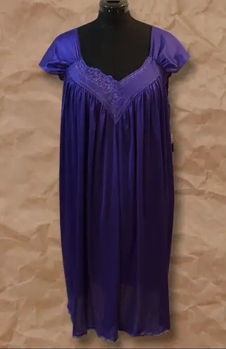 Vanity Fair Vintage Purple Nightgown Midi Dress