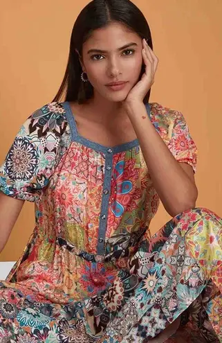 Johnny Was 💕💕 Kaleida Zenovia Dress ~ Kaleidoscope Print Medium NWOT