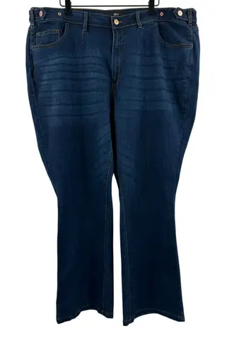 ELLOS Bootcut Jeans Size 24 NEW Plus Curvy Dark Wash Denim Cotton Stretch NWOT Blue