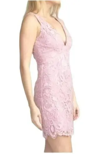 Minuet Lace V-Neck Sleeveless Mini Dress Mauve Pink Size Medium NWT