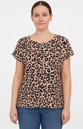 Mirol Women’s Leopard Animal Print Short Sleeve Blouse