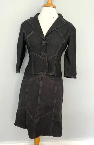 Bandolino Dark Gray Stretchy Petite Pencil Skirt Size 4P