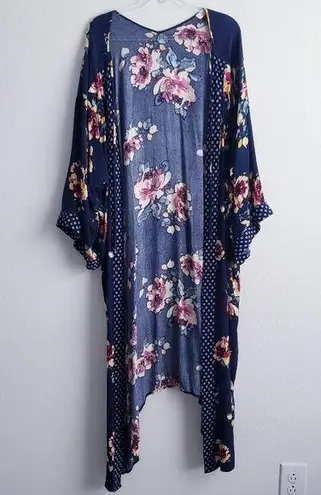 Band of Gypsies  Floral Long Duster Cardigan