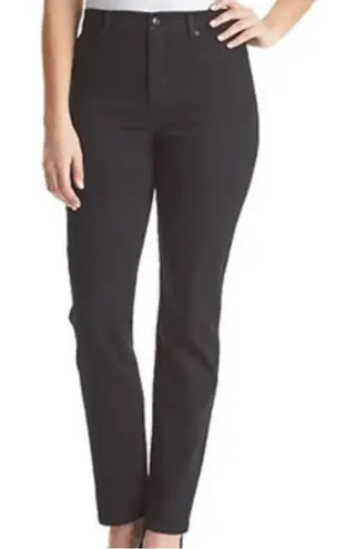 Gloria Vanderbilt Amanda Gray Straight Leg Jeans Size 16 High Rise Stretch comfy