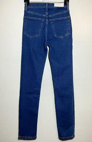 RE/DONE '90s Ultra High Waist Skinny Jeans 70s 5-Pocket Blue Super High Rise 26