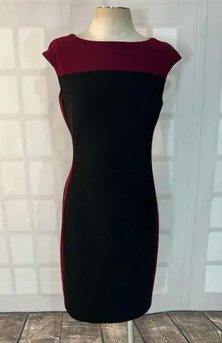 Lauren Ralph Lauren color block sleeveless sheath dress size 8 Black