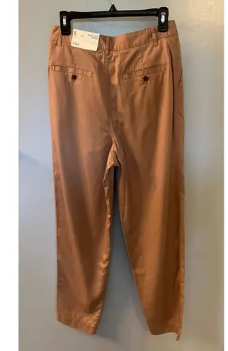 NWT ANA High Rise Tapered Leg Dress Pants Brown Size 6 Long