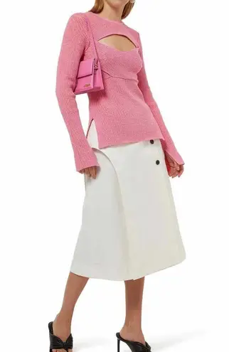 3.1 Phillip Lim Sweetheart Ribbed Knit Top Bubblegum Size Small