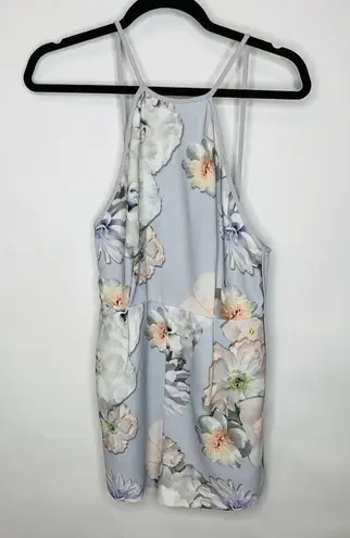 Finders Keepers Gray Watercolor Floral Romper Sz Small