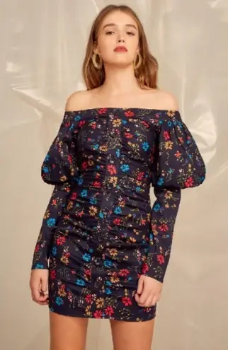 C/MEO COLLECTIVE Accolade LS Dress Navy Floral