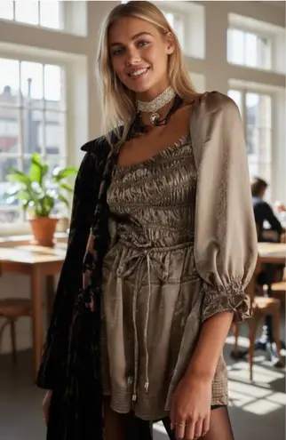 Free People NWOT  cassidy romper in Olive Green Small - Image 1