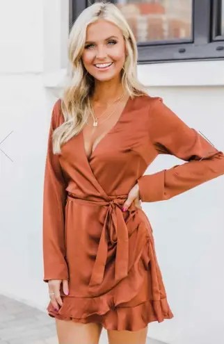 Pink Lily Orange Dress - Image 2