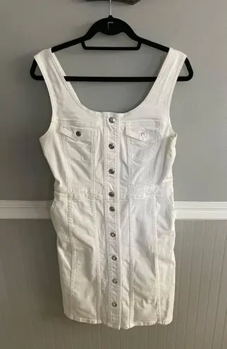 J.Crew Women's White Denim Button Down Fitted Dress Size 6