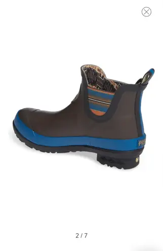 Pendleton Dark Gray Olympic National Park Rubber Rain Snow Boots Chelsea Booties.