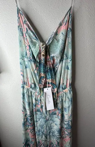 Camilla NWT 100% Silk Garden of Dreams Front Tie Jumpsuit