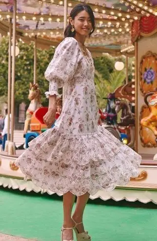 Love Shack Fancy eyelet ruffle dress NEW