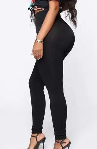 One 5 One Black Fleece Lined Leggings