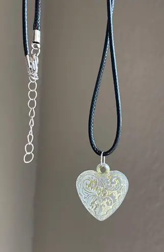 Handmade chic fairy cottage vintage retro style heart necklace🌿✨