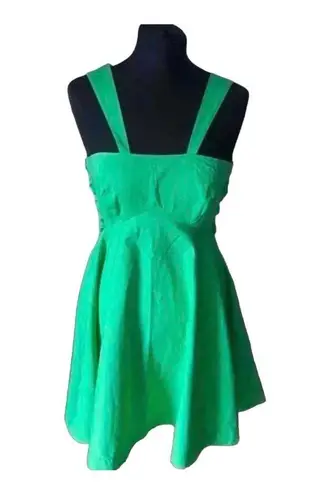 Moschino Cheap&Chic Crossover Wrapped Front Fit&Flare green Dress