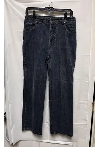 kim rogers 305-002 Straight Jeans Women's 8P 8 30x28 Blue Mid Rise Stretch