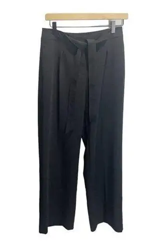 White House | Black Market  Womens Black Wide Leg Tie Waist Dress Pants Size 2