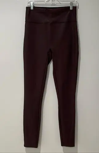 Spanx Assets by SPANX Burgundy Colored Leggings Size Large Shimmery Red