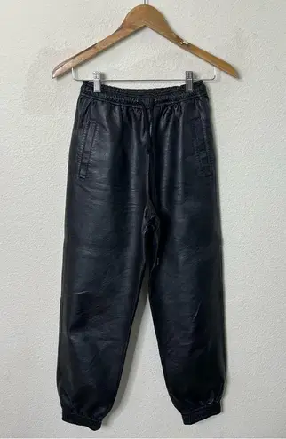 Stella McCartney Kira Faux Leather Sweatpants Jogger Pants Womens Size 34 / US 0