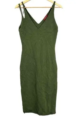n:philanthropy Dress Green Sleeveless V-Neck Knit Stretchy Midi Length Small