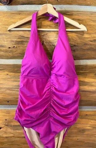 One Piece Swimsuits for All SHIRRED HALTER SWIMSUIT