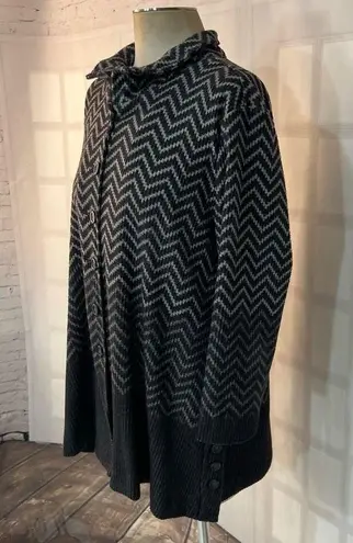 John & Mark Black Geometric Button Down Long Sleeve Cardigan Sweater Size XL Gray