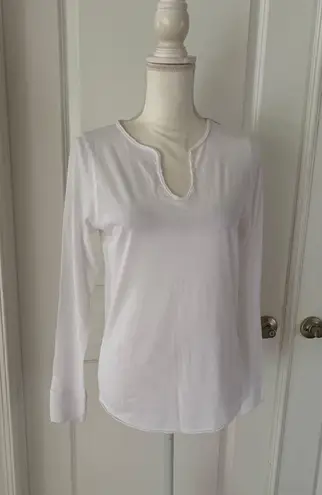 Zadig & Voltaire Women’s Tunisien Skull Strass Beaded Henley White Cotton Top