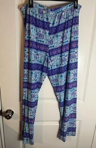 Unbranded Women’s Elephant Tribal Bohemia Pajama Pants Separate Bottoms Sz L