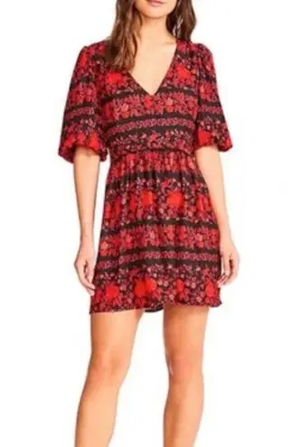 BB Dakota  by Steve Madden Red Black Schiffer Mini Dress Women's Size Small