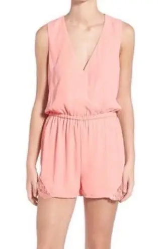 Cupcakes and Cashmere Irina Pink V-neck Romper