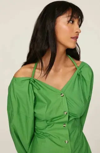 Nanushka Alyssa Mini Dress Green Womens Size XS