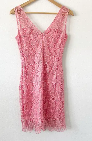 BB Dakota Pink Lace Floral Mini Dress