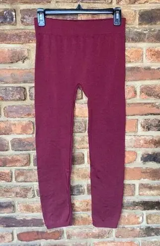 NWT Fabric & Fabric Dark Wine Leggings Women's One Size Red Size undefined