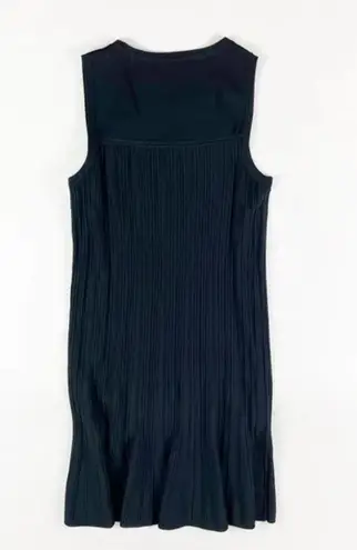 Carmen Marc Valvo NEW  Ella Ribbed Stretch Knit Ruffle Flare Mini Black Dress M