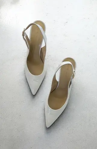 KHAITE River Slingback 75 Pump in White Size 10