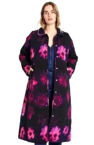 Rachel Comey Quilted Black Pink Patterned Jacket Coat Size XS NEW NWT