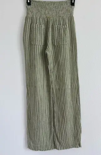 Billabong New Waves 2 Pant Green White Stripe Size Small