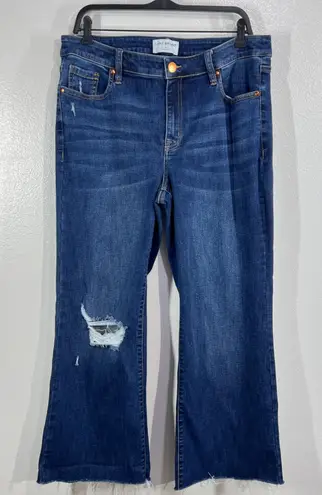 Lane Bryant  Womens Size 16 Mid Rise Boot Jeans Flex Magic Waistband Distressed - Image 1