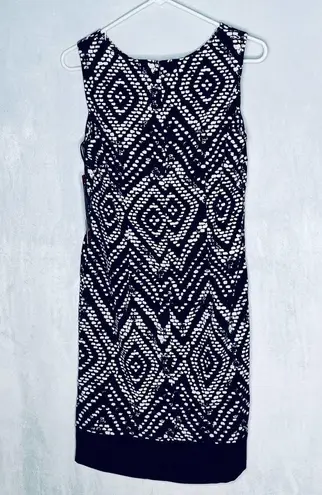 Mario Serrani Dress Black White Sleeveless Sheath New 8